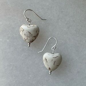 NWOT Sundance Quiet Warmth Earrings, White Howlite, Sterling Silver